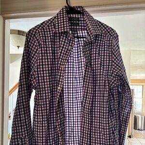 Ralph Lauren regular performance stretch Oxford Blue Purple Checkered Shirt Med